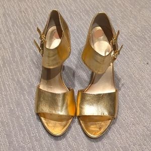 Nine West gold heels-sz 8.5M